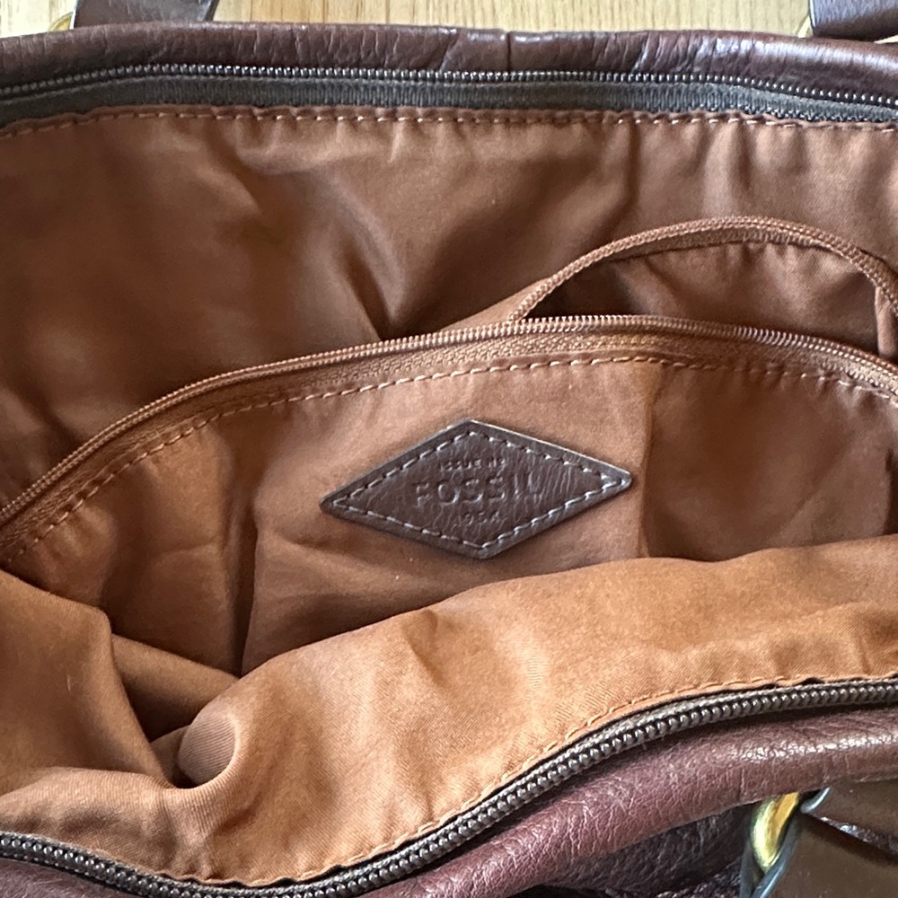 Fossil Brown Leather Women’s Bag - Picture 3 of 7